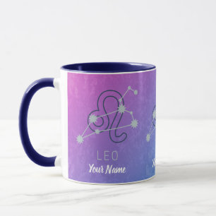 Caneca Leo Zodiac - Sinal de Estrela Constelação do Horos