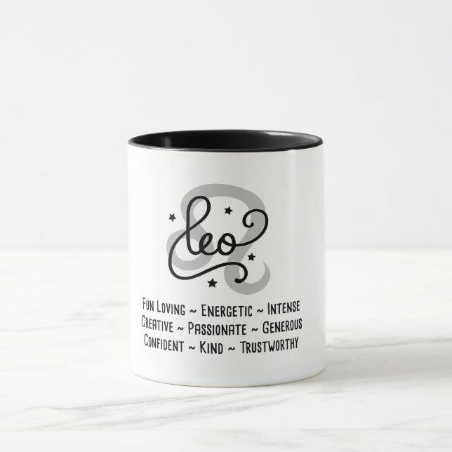 Caneca Leo Zodiac Traits (Centro)