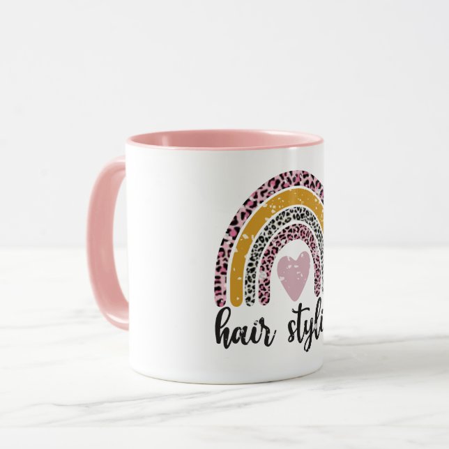 Caneca Leopard Boho Hairstylist (Frente Esquerda)