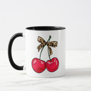 Caneca Leopard Coquette Arco Cherry Girly Lolita Mug