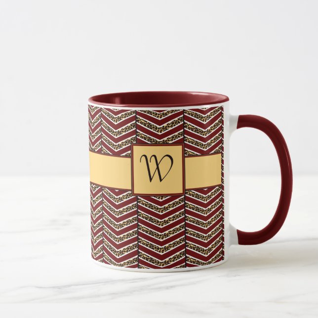 Caneca Leopard Print Chevron Mug (Direita)