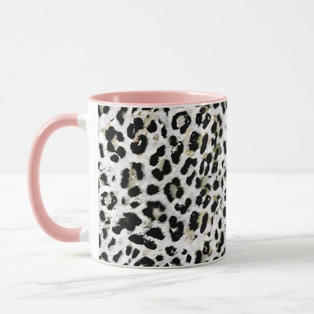 Caneca Leopardo - impressão de animais com impressão (Esquerda)