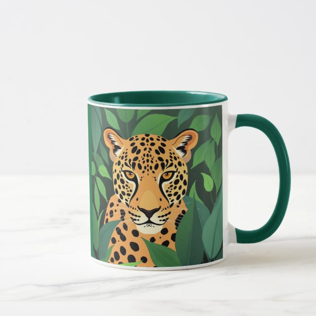 Caneca Leopardo na selva (Direita)