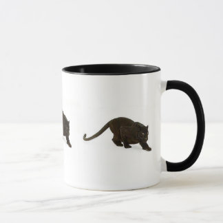 Caneca Leopardo preto que desengaça, leopardo preto que