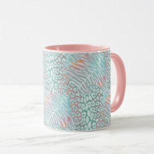 Caneca Leopardo, tigre, pele, manchado, listrado, Turques