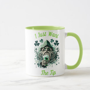 Caneca Leprechaun Whimsical Salvando Uma Brecha