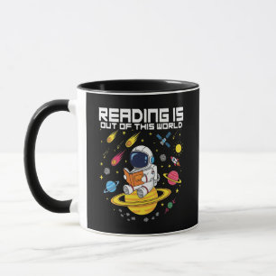 Caneca Ler é Fora deste Mundo – Astronauta Espaço