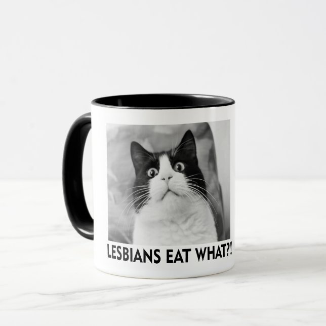CANECA LESBIANOS COMEM O QUÊ!?!?   (Frente Esquerda)