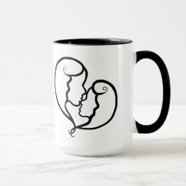 Caneca lésbica do ícone do casal