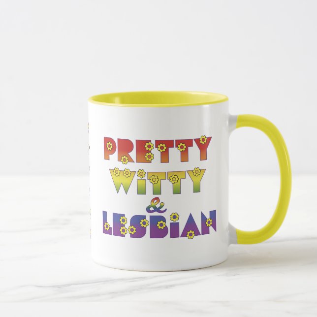 Caneca Lésbica espirituoso bonito (Direita)
