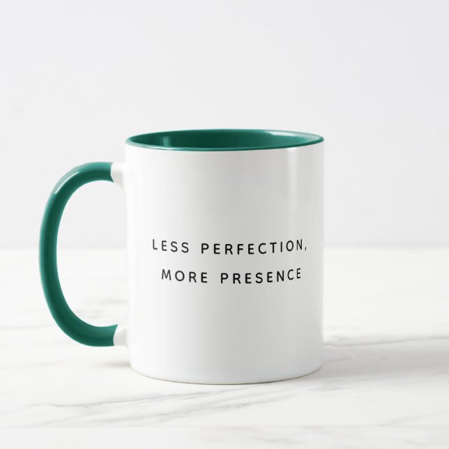 Caneca Less Perfection Fun Typography Two-Tone Mug (Esquerda)