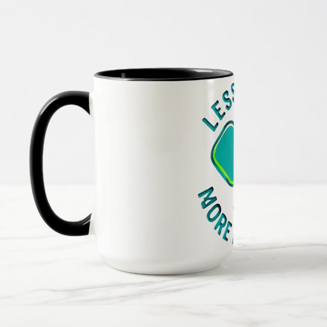 Caneca Less Stress More Pickleball Funny Player Mug (Esquerda)