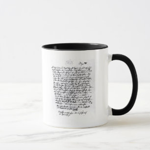 Caneca Letra de Mozart a seu pai, o 5 de abril