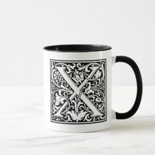 Caneca Letra decorativa "X" inicial