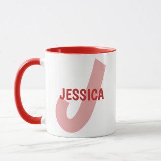 Caneca Letra e Nome Personalizados Monograma