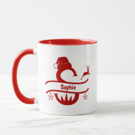 Caneca Letra Personalizada S Nome Monograma Monograma Mug
