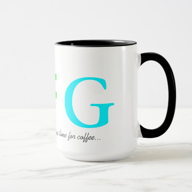 Caneca letras de nome de neon (Direita)