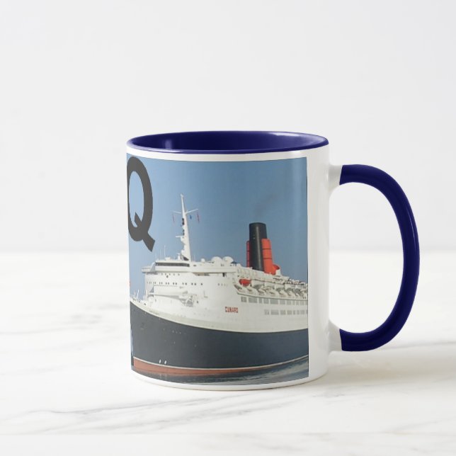 Caneca Letras - Q - QE2 (rainha Elizabeth 2) (Direita)