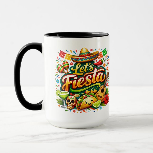 Caneca Let's Fiesta Cinco De Mayo – Mexicano Color (Esquerda)