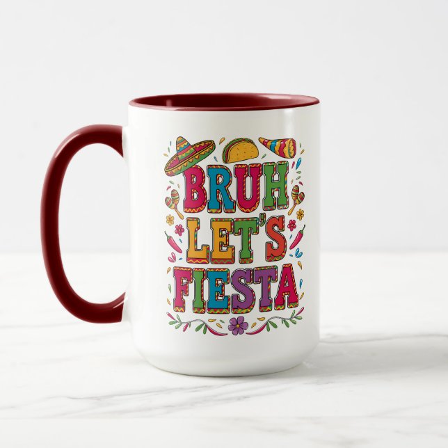 Caneca Let's Fiesta Cinco De Mayo – Mexicano Color (Esquerda)