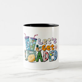 Caneca Let's Get Loaded Colorida Xícara de Bebida