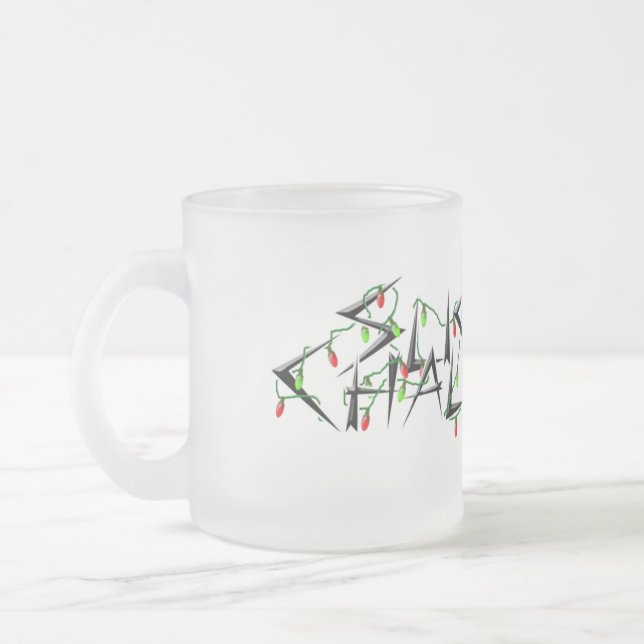 Caneca leve desafiada das luzes de Natal (Esquerda)