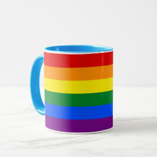 Caneca LGBT - LGBT - Lama negra com bandeira do Orgulho A