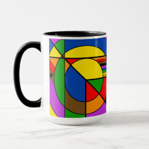 Caneca LGBTQ+ Orgulho POC Abstrato Geométrico
