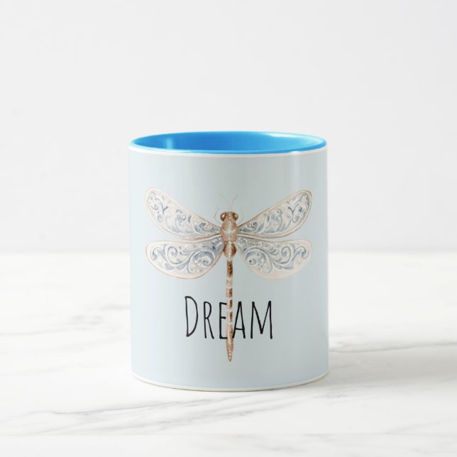 Caneca Libélula do Sonho Azul (Centro)