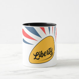 Caneca Liberdade com Design radiante para 4 de julho