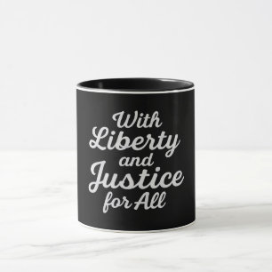 Caneca Liberdade e justiça para todos protestam