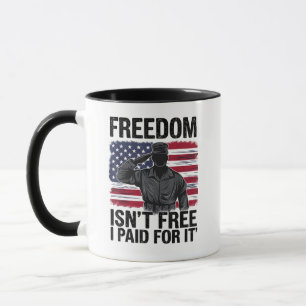 Caneca Liberdade não é grátis Eu paguei por isso militar 