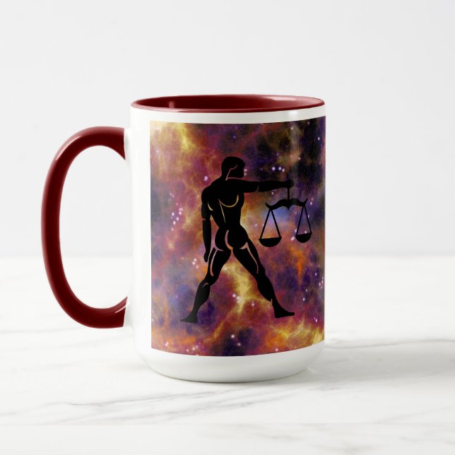 Caneca Libra Zodiac Galaxy Balance Design – Astrology Hor (Esquerda)
