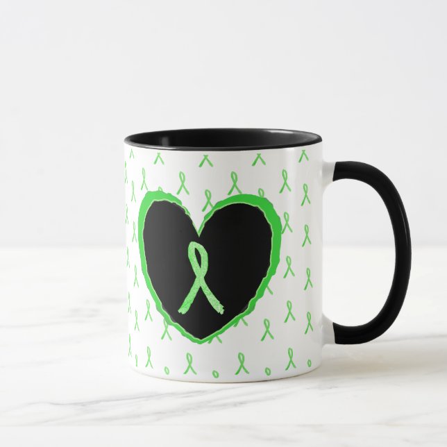 Caneca Licença de consciência Café Mug com fita Lyme (Direita)