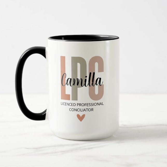 Caneca Licensed Professional Counselor Gifts, LPC Therapi (Esquerda)