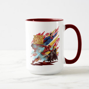 Caneca Liga da Justiça   Crachá Superman, Flash e Batman