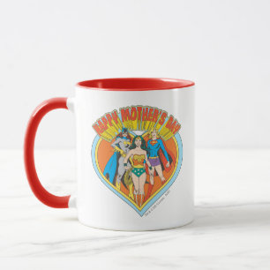 Caneca Liga da Justiça Dia de as mães feliz
