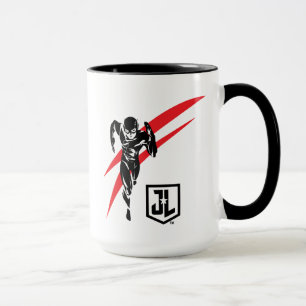 Caneca Liga da Justiça   Flash executando o Noir Pop Art