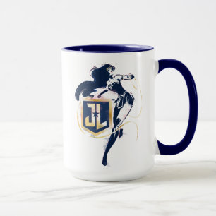 Caneca Liga da Justiça   Mulher Maravilha & Ícone Pop Art