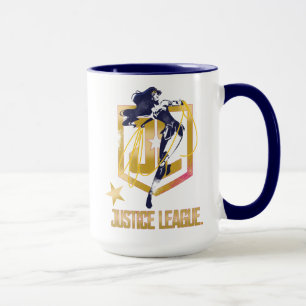 Caneca Liga da Justiça Mulher Maravilha Logotipo JL Pop