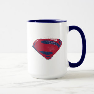 Caneca Liga da Justiça  Símbolo Superman Pincel e Meio-