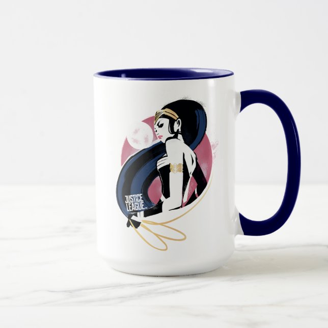 Caneca Liga da Justiça | Wonder Profile Pop Art (Direita)