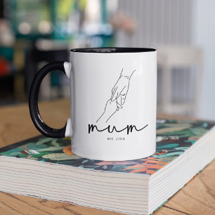 Caneca Ligação de Mães Moderna e Infantil