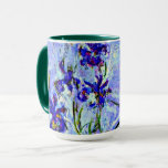 Caneca Lilac Irrises por Claude Monet Mug<br><div class="desc">Famoso quadro floral de Claude Monet,  Lilac Irises.</div>