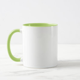Caneca Lime Verde Branco Crespado