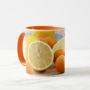 Caneca Limões E Damascos Fotografia De Alimentos Natureza