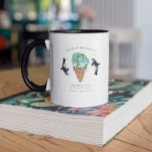 Caneca Limpe nossos oceanos | Watercolor Orca Whale Monog<br><div class="desc">Tendy personalizou o design. Estas canecas fazem o presente perfeito. Adicione seu texto personalizado a este design usando as caixas "Editar este modelo design" no lado direito do item, ou clique no botão azul "Personalizar" para organizar o texto, alterar as fontes e cores e também adicionar informações ou imagens adicionais...</div>
