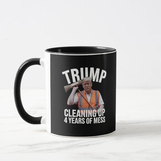 Caneca Limpeza de Trump 4 anos de Mess Garbage (Esquerda)