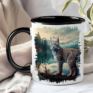 Caneca Lince na Floresta Nebulosa 