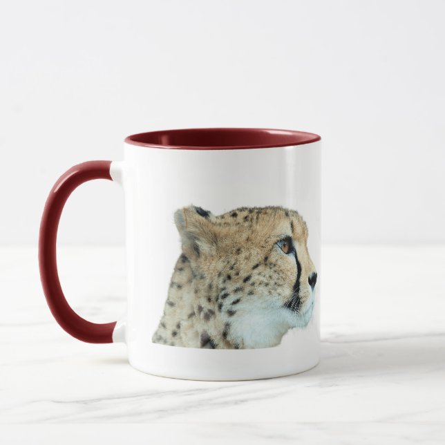 Caneca Linda Cama de Fotos de Gato de Cheetah (Esquerda)